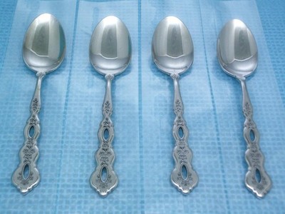 Oneida FANTASY Set of 4 NEW Teaspoons 6'' Community Stainless Flatware