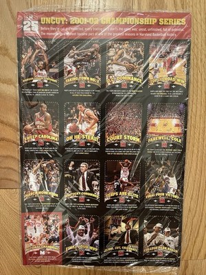 Maryland Terrapins Men s Basketball 2002 National Championship Uncut Card Sheet