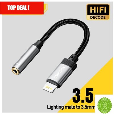 ESSAGER USB-C Lightning to 3.5mm Audio Adapter Headphone Jack Aux Cable