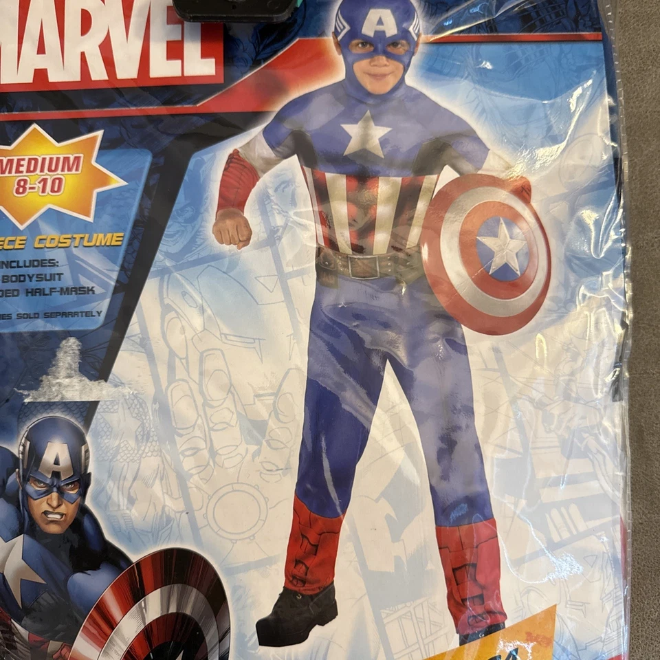 DISFRAZ CLÁSICO CAPITÁN AMÉRICA MUSCULOSO - Niño Mediano Foto 3 de 3