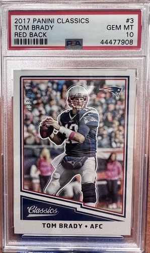 2017 Panini Classics - Tom Brady #3 Red Back /299 PSA 10 GOAT LOW POP!