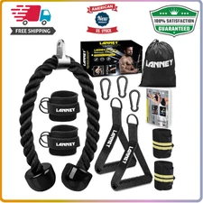 Tricep Rope Cable Machine Attachment, 35 Triceps Pull Down Rope LAT Pulldown...