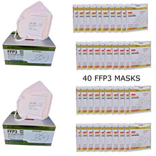 FFP3 Face Masks Pack of 40 – Individually Wrapped – EU & UK Certified Masks