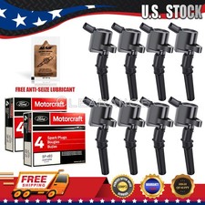 8 Ignition Coils For Ford Lincoln Dg508 8 Motorcraft Spark Plugs 4.6 5.4l Sp493