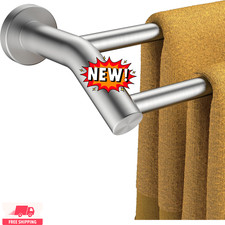 Toallero doble de 61 cm, resistente, de acero inoxidable SUS304, para ba o, mont