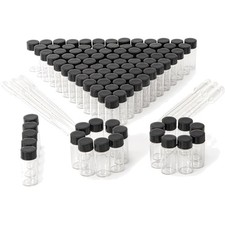 5ml Clear Small Glass Vials 100pcs with Screw Caps100pcs