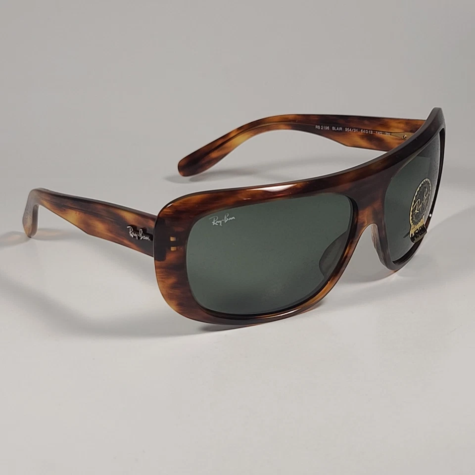 Gafas de sol Ray-Ban RB2196 954/31 Blair a rayas marco habanero lentes verdes 64 mm Foto 2 de 4