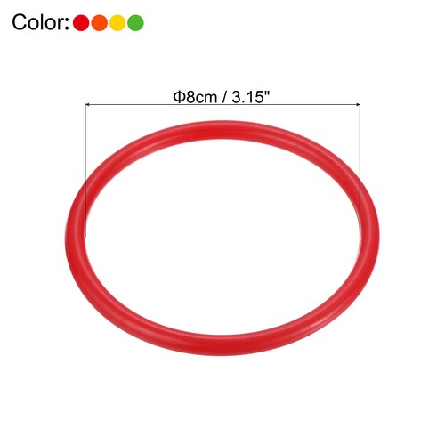 Carnival Ring-Toss Rings 8cm ID, 24 Pack Plastic(Green, Orange, Red, Yellow) - Picture 2 of 5