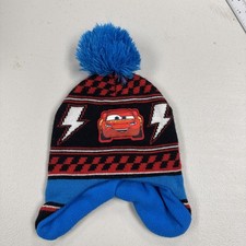 Cars Toddler Boy Size Beanie Hat Disney Winter Ski Blue