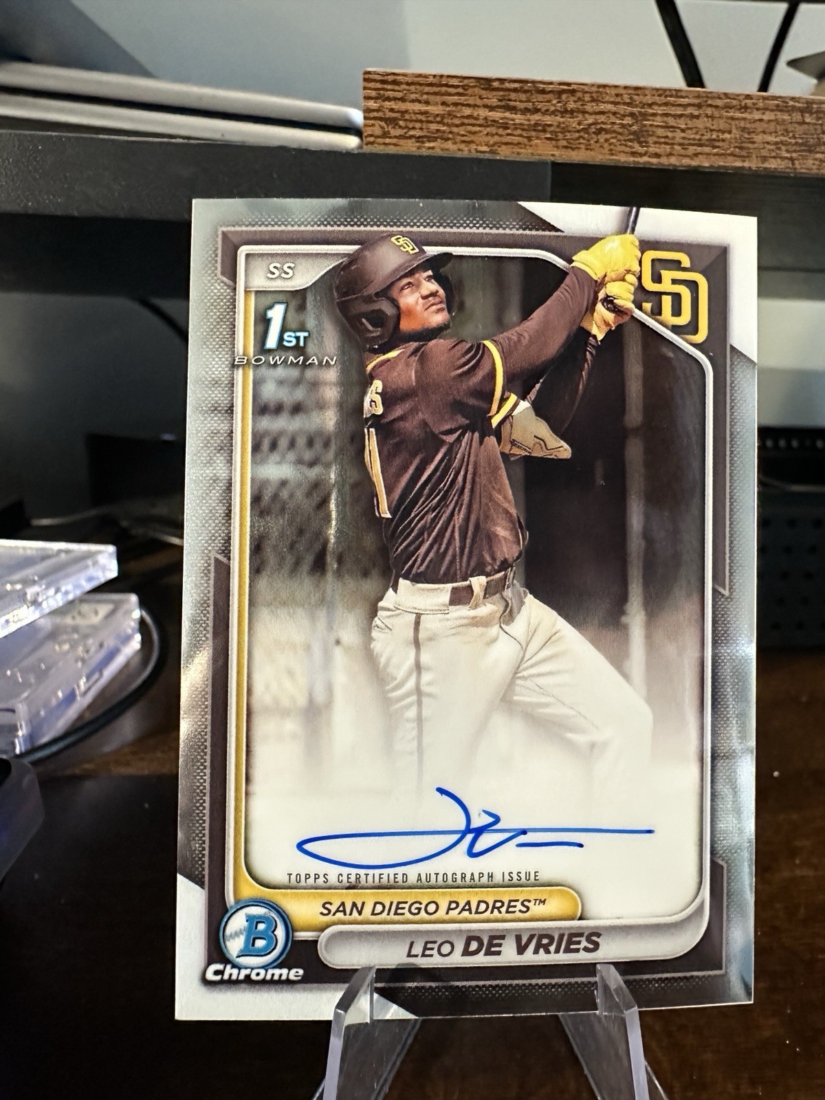 2024 Bowman Chrome Leo De Vries Auto 1st #CPA-LD Padres San Diego Autograph MLB