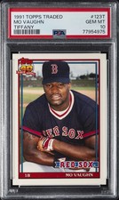 1991 TOPPS TRADED TIFFANY #123T MO VAUGHN PSA 10