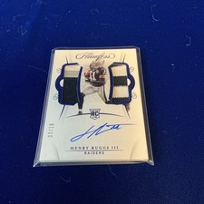 2020 Panini Flawless Henry Ruggs III Rookie Dual Patch Auto RC Sapphire #03/10
