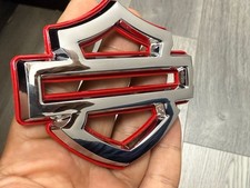 Harley Davidson Cvo Emblems Red And Chrome Metal Sized For Gas Tank