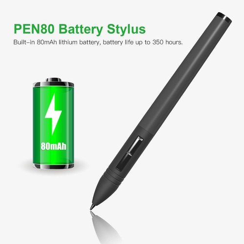 PEN80 P80 Drawing Pen Touch Pen for Huion 1060PLUS /GT-221/H420 /H610PRO V2 - Picture 5 of 5