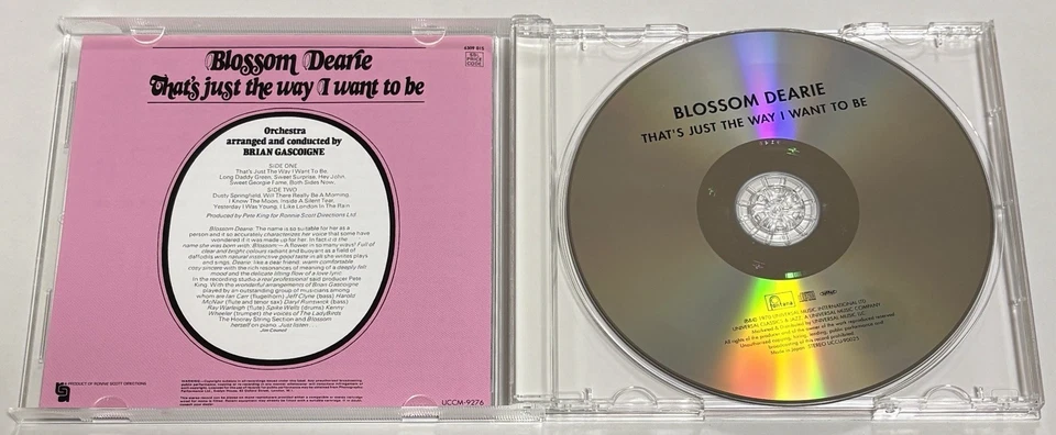 Blossom Dearie / THAT'S JUST THE WAY I WANT TO BE CD Japan — 第 3/3 张图片