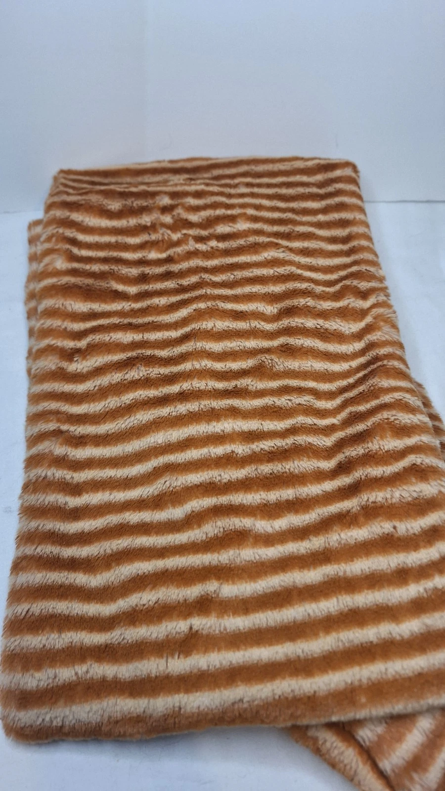 Anthropologie Womans Faux Fur Orange And Cream Scarf Fits All