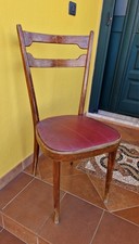 Sedia Da Cucina Vintage, Seduta Morbida, Risalente Agli Anni '60. Da Restaurare.