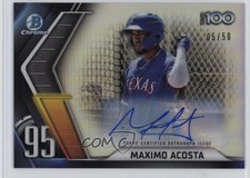2022 Bowman Chrome Scouts Top 100 /50 Maximo Acosta #BTP-95 Auto 1o1b