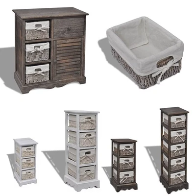 Sideboard Küchenschrank Korbregal mit Körben Wäschekorb Wäschesammler Badregal - Bild 1 von 3