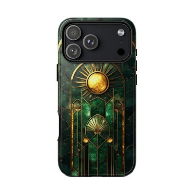 Phone Ink - iPhone | Galaxy | Pixel Case - Emerald Green Luxury Gold Art Deco