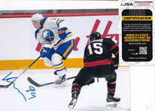 KONSTA HELENIUS signed (BUFFALO SABRES) autograph Hockey 8X10 photo JSA CM05045
