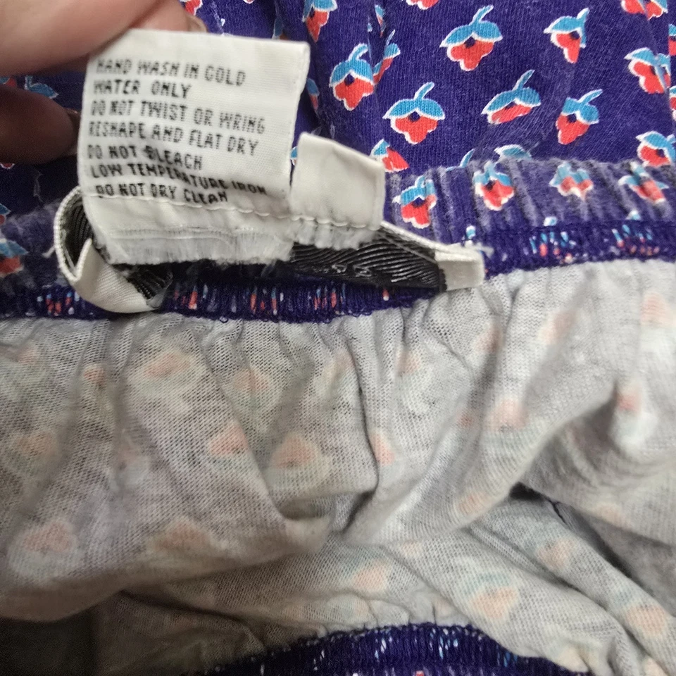 Pantalón corto Adrienne Vittadini deportivo para mujer azul floral bolsillos elásticos talla pequeña Foto 4 de 4