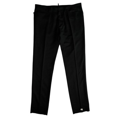 DSQUARED2 MOD 71FT076 Black 100% Wool Low Waist Dress Pants Slacks Mens 52 Italy