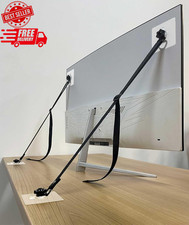 2 Pack Adjustable TV Safety Straps, No-Drill Adhesive Anti-Tip Furniture Anchors