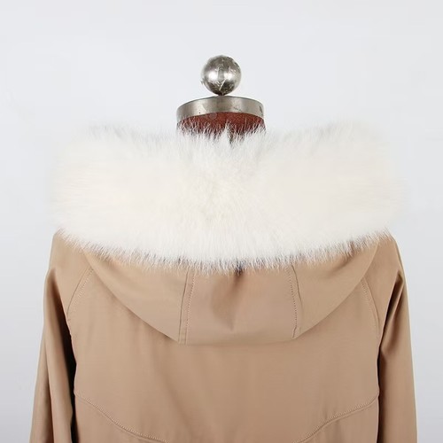 Tira de cuello de piel sintética suave 75 cm * 15 cm, ribete desmontable multicolor para chaqueta de abrigo - Imagen 22 de 60