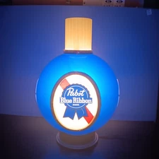 VTG 1964 Pabst Blue Ribbon Beer (Not Hanging) Large Globe Swag Light Up * READ *