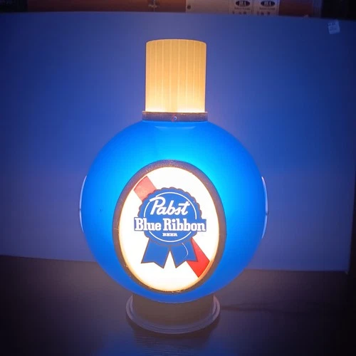 VTG 1964 Pabst Blue Ribbon Beer (Not Hanging) Large Globe Swag Light Up * READ *