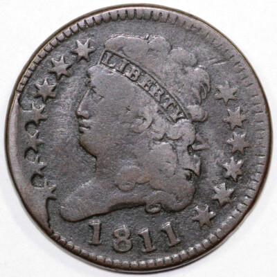 1811 1/2c C-1 Classic Head Half Cent *Ex; Stacks January 6-8 1994*