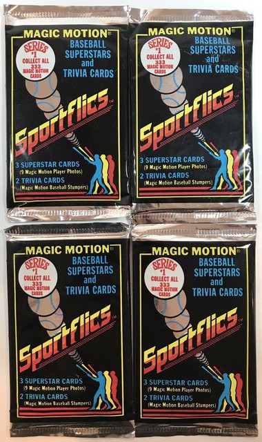 Lot Of 4 1986 Sportflics Baseball Cards Series 1 UNOPENED Foil 