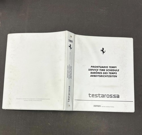 Ferrari Testarossa Service Time Schedule 1991 - Print #95990968 - MarParts - Picture 1 of 4