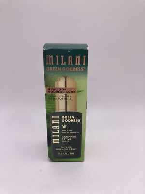 Milani Green Goddess Glow Oil  One oz Size New in Box  Sativa Seed Oil