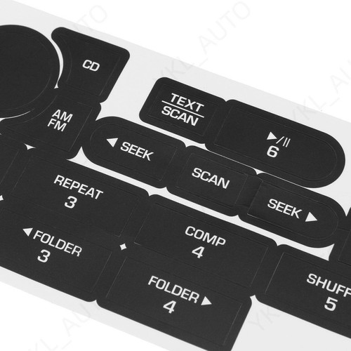 Radio Stereo Button Repair Decals Sticker Black Fits For Ford Mustang 2005-2009 - Picture 6 of 8