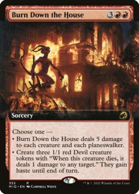 MTG Burn Down the House (352/553) Innistrad Midnight Hunt LP