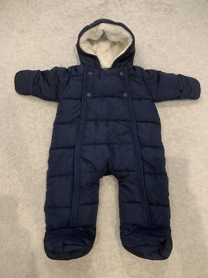 Jacadi marineblau Baby gepolsterter Kinderwagen Schneeanzug 3 Monate gebraucht, in einwandfreiem Zustand