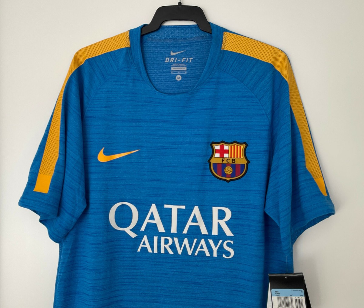 NIKE - Nike FC Barcelona DRI-FIT シャツ M【送料込】 Shirt blue nike Dri-Fit M 15/16 FC Barcelona training