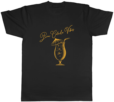 Pina Colada Vibes Herren T-Shirt Coconut Tropical Cocktail Tee Geschenk