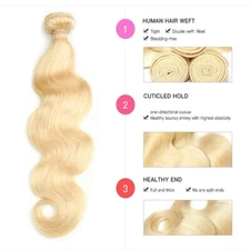 F_noble 28Inch 10A 613 Blonde Human Hair Brazilian Body Wave 1 Bundle