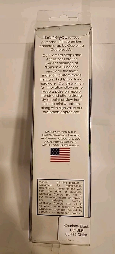 Capturing Couture Premium Camera Strap Charlotte Black Accessory - Image 3 of 4