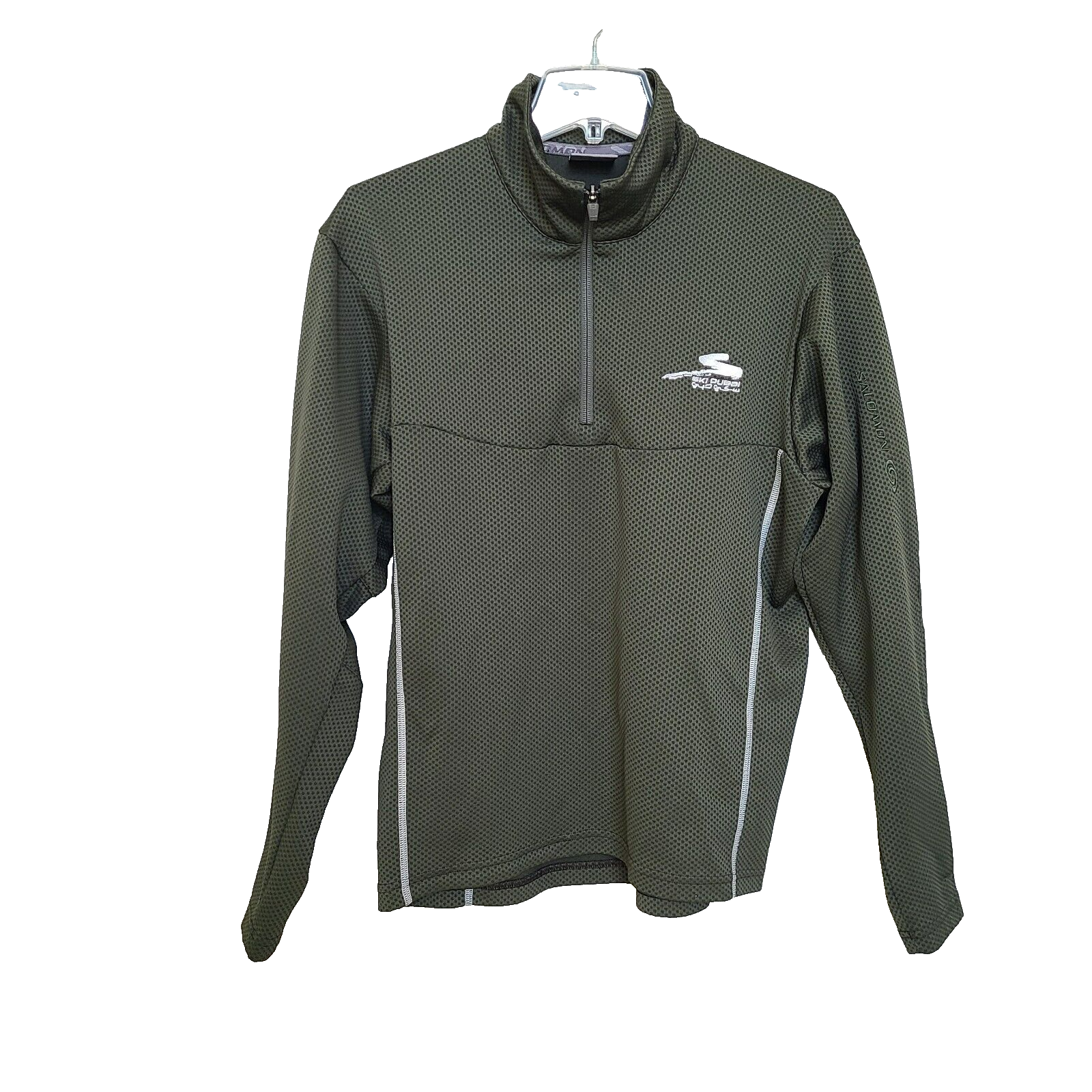 Maglione uomo Salomon taglia small verde oliva sci logo Dubai