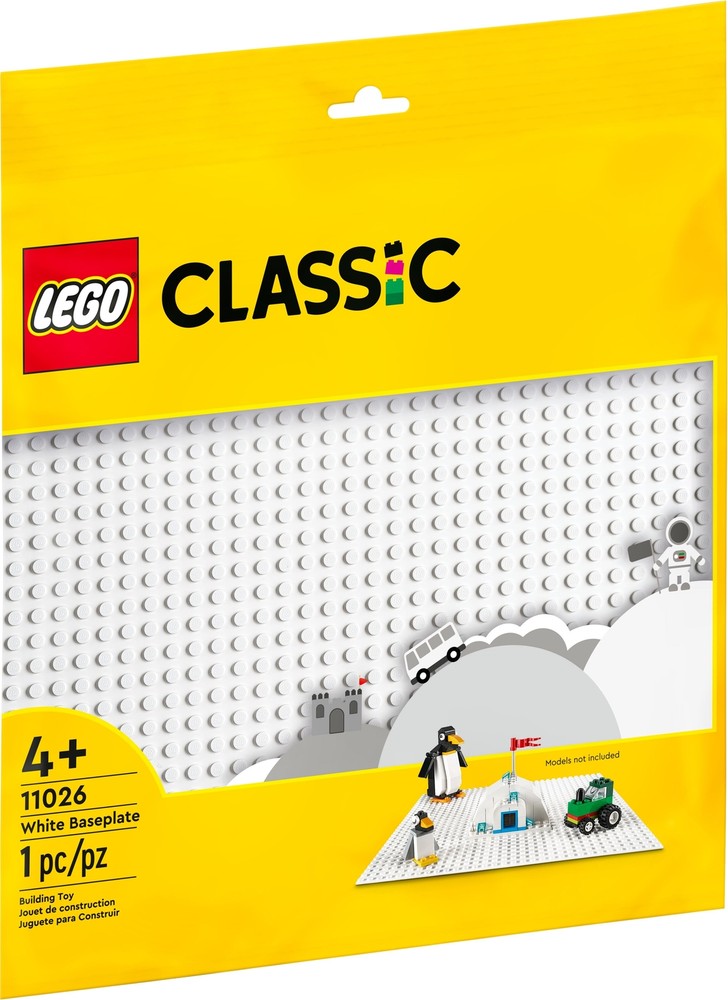 LEGO Classic Large White Baseplate 32x32 Studs for Building Scenes 11026