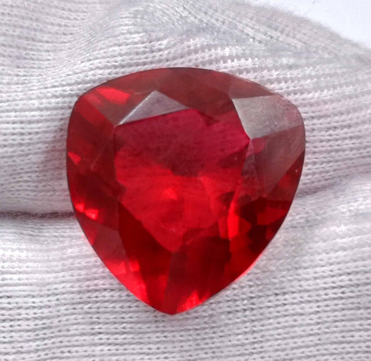 ❣️Ruby❣️（107。957） Lex & Lu 14k Yellow Gold Created Ruby and Diamond Pendant