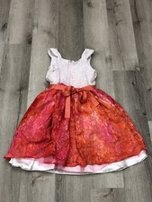 Emily West Fille Girls dress size 8 pink And Orange Sleeveless Lace/Sequin Dress