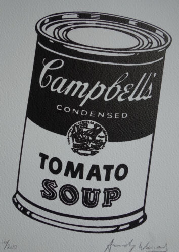 Fine edizione limitata Pop Art serigrafia, lattina zuppa Campbells, firmata Andy Warhol - Foto 1 di 9
