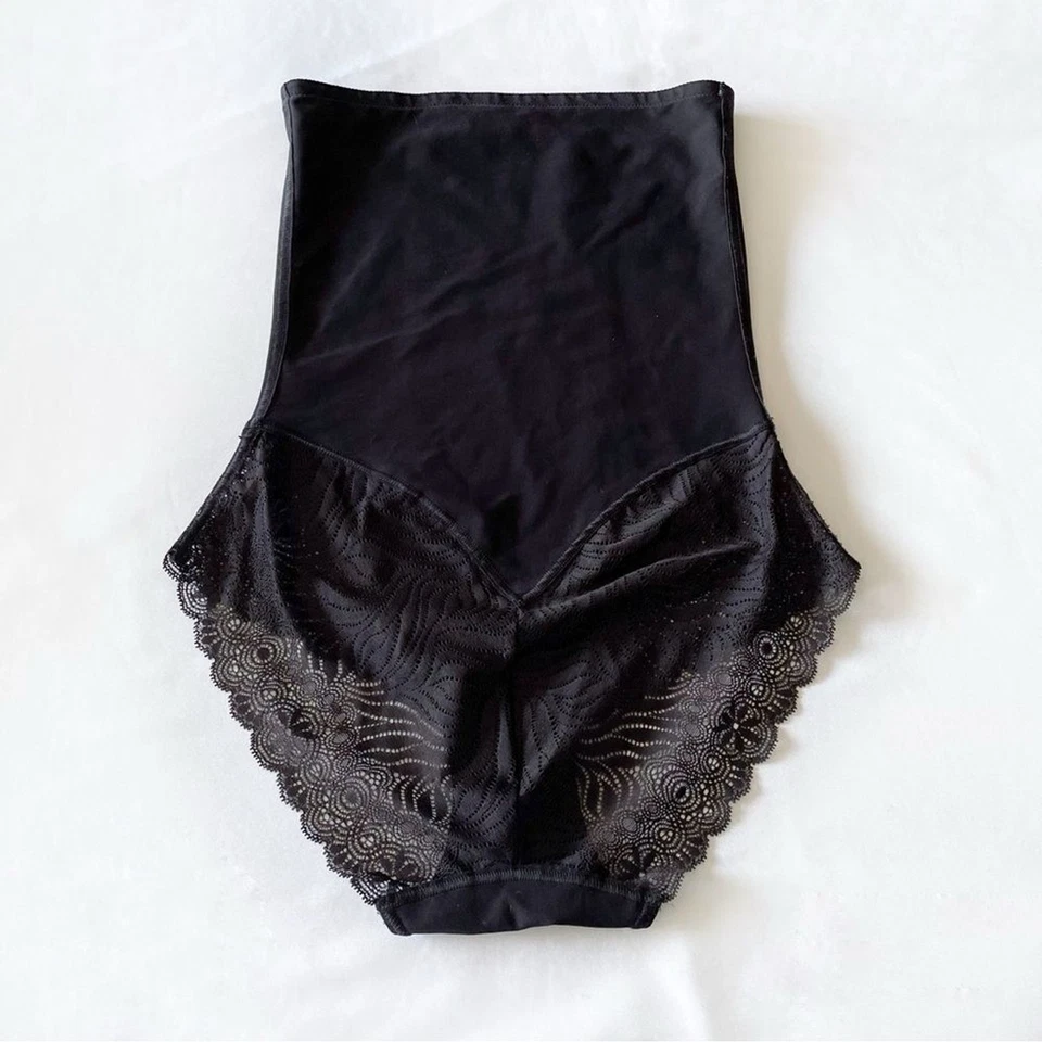 Simone Pérèle modelador preto cintura alta com acabamento de renda - lingerie de luxo EUA XS - Imagem 2 de 4