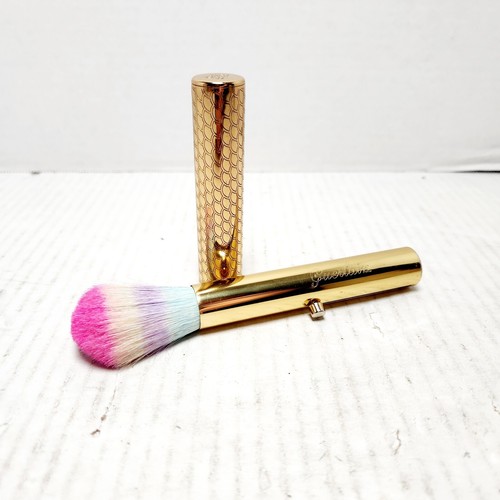 Guerlain Paris Makeup Powder Retractable Brush Gold Case Vintage Rare Monogram