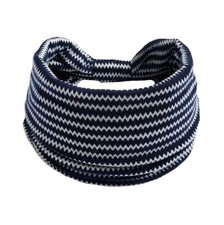 Headwrap Sweatband Headband White on Blue Fashion Hairband Biker Style Outdoors